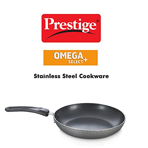 Image of Prestige Omega Select Plus Non-Stick Aluminium Fry Pan, 25cm, Black (Small Size)-(Non Induction)