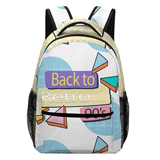 Söt Skolryggsäck Flickor Pojkar Personliga Tonåringar Ryggsäckar Ledig Dagväska för Kvinnor med Mode Tryck Retro logotyp 90-tal