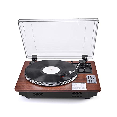 Record Player with Speakers Turntable for Vinyl Records Bluetooth in & Out USB