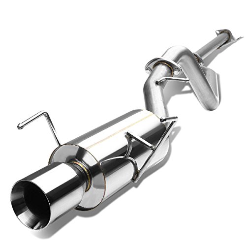 4 Inches Rolled Muffler Tip Catback Exhaust System Compatible With Nissan Sentra Se-R Spec V Sedan B15 02-06 #TOP1