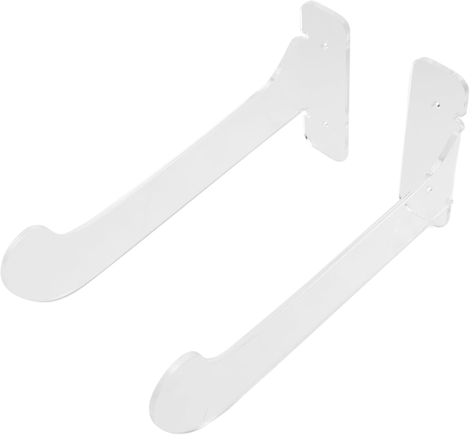 1Pair Wall Mounted Yoga Mat Storage Rack Home Gym Yoga Mat Holder Space Saving Transparent Design for Yoga Mats and Exercise Equipment Easy Installation