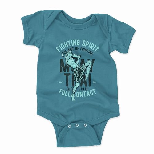 EmoBug Maglietta a maniche corte per body da boxe Muay Thai per ragazzo e ragazza (0-3 mesi, BB-09)