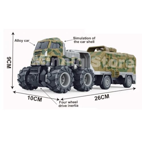 Image of Military Model Truck 1:43 Metal Toys Alloy Diecast Truck Set Toy, Diecast Miniature Car Model Best Birthday Gift for Kids[Multicolor = Sent Any 1 Truck]