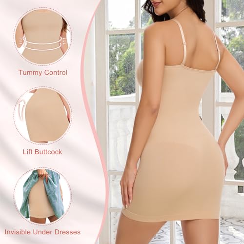 Weygur Women Shapewear Bodysuit Tummy Control Shapewear Thong Full Body Shaper Nude - image 4