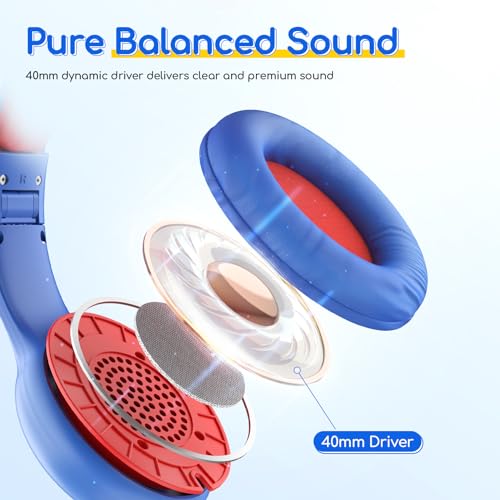 Image of EarFun K1 Kids Headphones Wired with Mic, Volume Limit Headphones for Kids