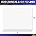 1InTheOffice Acrylic Stand-Up Horizontal Sign Holder 8.5x11 