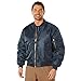 Rothco MA-1 Flight Jacket – Iconic Bomber Style Cold Weather Coat Windbreaker, Black, M