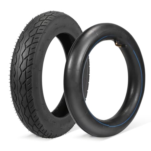 12-1/2 x2-1/4 Tire and Inner Tube Set with Angled Valve Stem 12.5 x 2.25 for Electric Scooters Razor Pocket Mod,Currie,Schwinn,GT,IZIP,eZip,Replacement Kids Bike Tires