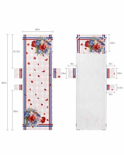 4th of July Beach Lounge Chair Towel Cover, Soft Chaise Lounge Towel with Side Pockets Patio Pool Chairs Cover for Beach/Pool Sunbathing 29x85 Red Blue Floral Striped Independence Day