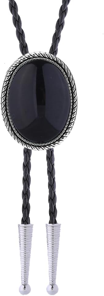 GelConnie Bolo Tie for Men Weatern Cowboy Bolo Ties Turquoise Bolo Tie Natural Stone Bolo Necklace for Women