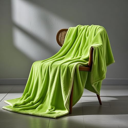 STGAO Couvertures et Plaids 80 x 160 cm Légère et Confortableen Jete de Lit Personnalisation du Support pour Maison, Canapé, Chaise, Lit, Voyages, Vert...