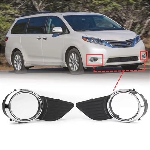 Cubierta de parachoques Toyota Sienna 2011 a 2017, reemplace su rejilla izquierda de faro rota 6