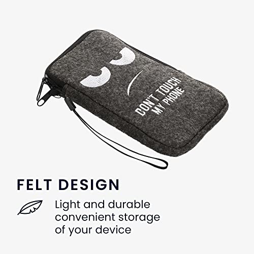 Kwmobile Custodia in feltro con zip per Smartphone...