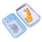 Tarjetas Aprendizaje Bebe Cartas Puzzle para Infantil 2 años Puzzle de Educativo Animales de Juguete Animales Granja Juego para Niños Memoria para niños con Animales Bonitos Juego de Memoria