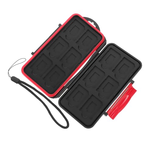 KONTONTY Memory Card Holder Portable Storage Box for Cards Durable Organizer Compact Design Easy Access