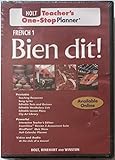 Bien Dit!: French 1, Holt Teacher's One-Stop Planner