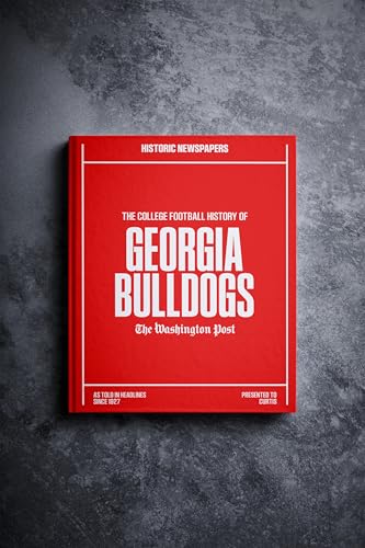 Signature gifts Georgia College Football Personalized Newspaper History Book, A3 Large Deluxe Hardcover - Dawgs Football Fan - Alumni Students Keepsake Gift (Georgia Bulldogs)