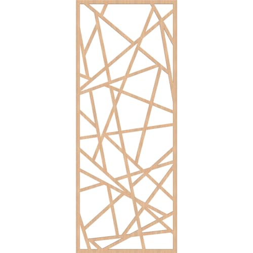 Image of Conway Decorative Pierced Fretwork Wood Wall Panels, 17 3 /8 inchW x 44 3 /8 inchH x 1 /4 inchT, Hickory