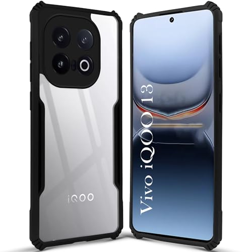 Image of Jkobi Back Cover Case for Vivo iQOO 13 (Shockproof with Polycarbonate Clear Panel | Professional Black)