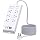 Addtam Power Strip Surge Protector 6 Outlets and 3 USB Ports 5Ft Long Extension Cord, Flat Plug O...