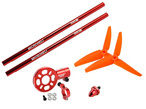 MICROHELI CNC Blade 200 S Tail Power Package (RED) - Blade 200 S