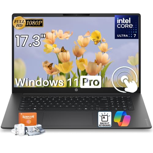 HP OmniBook 3 17.3�C���`�^�b�`�X�N���[���m�[�g�p�\�R���AIntel Ultra 7�A32GB DDR5�A2TB SSD�B | 49 NPU TOPS AI�u�[�X�g�AFHD IPS �A���`�O���A�f�B�X�v���C�A�o�b�N���C�g�t��KB�AWin 1