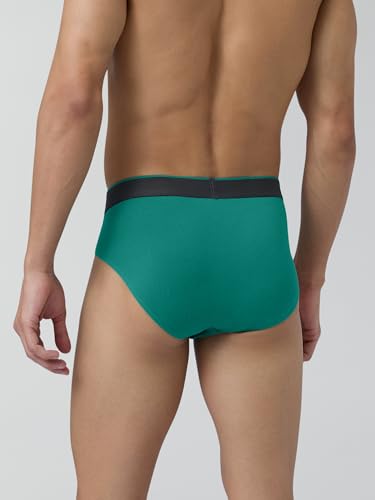 Image of XYXX Men's Traq Super Combed Cotton Regular Fit Solid Antibacterial Briefs with No Marks Waistband (Pack of 2)
