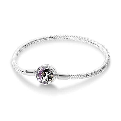 Pulseira cravejada de Cristais de Zircônia - Modelo Pulseira Pandora para Berloque de Prata 925 (18c