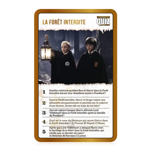 Winning Moves Harry Potter Quiz 6 Ans+ - Jeu Quizz Harry Potter - Jeu Carte Enfant - Jeu de Voyage - Jeu Educatif - Cartes Educatives - Jeux Quizz
