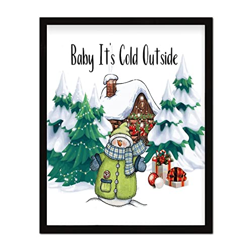 Idée cadeau déco : tableau de Noël encadré Baby It's Cold Outside - 2