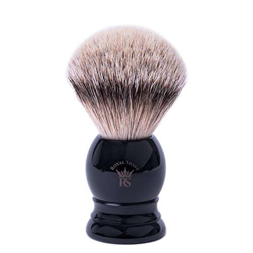 Royal Shave Pb9 Silvertip Badger Shaving Brush – Classic Wet Shaving Brush (Black) #TOP3