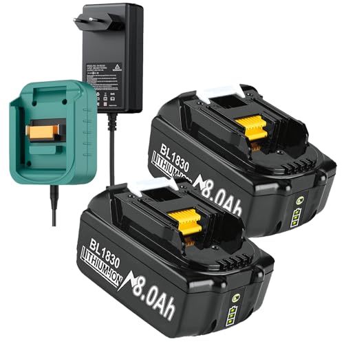 2X Bonadget 18V 8.0Ah Ersatzakku für Makita