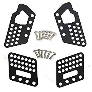 Aluminium De Face et Arrière Double Amortisseur Choc Monter pour 1/10 Axial Wraith RC Truck Noir Cover