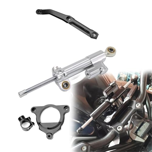 Amortisseur de direction pour moto Kawasaki Z800 2013-2016 kit fixation Silver