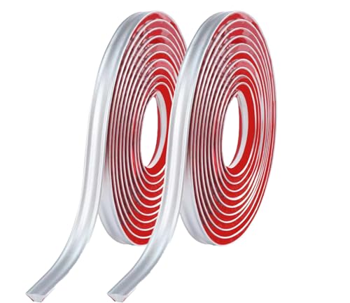 10 m (5 m x 2 Rollen), silberfarbene PVC-Viertelkreisleiste, flexibles Laminat, Perlen, selbstklebend, Kunststoff, Wandeckenleiste für Arbeitsplatte, Decke, Boden, Fugenleiste, Sockelleiste (19 mm x