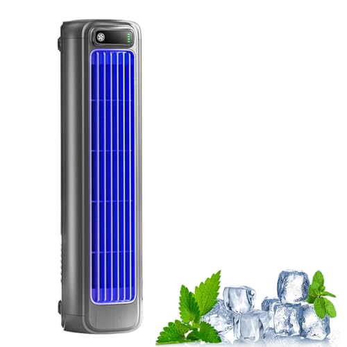 Shirem Cooling Ace kleiner leiser Ventilator ohne Bohren zur Wandmontage kompakt platzsparend für Zuhause Küche Bad Schlafsaal (grau)
