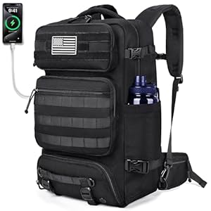 Mochila de viaje de 40L para hombre, aprobada por la TSA, mochila de mano grande duradera para portátil de 17.3 pulgadas, con cremallera YKK, paquete de viaje AER con puerto de carga USB
