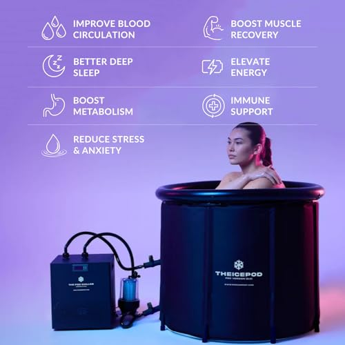 Image of The Pod Company Standard Water Chiller - 1 /3 HP - 41F Cold Plunge Cooling System - Compact, Energy-Efficient, and Ideal for Daily Home Use - Compatible with Ice Pod Pro & Long Pod