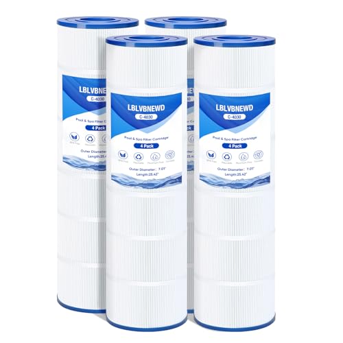 LBLVBNEWD C4030 Pool Filter Cartridges Compatible with Hayward SwimClear C4030, C4025, C4020, Hayward CX880XRE, Pleatco PA106, Unicel C-7488, Filbur FC-1226, FC-6430, 4 X 106 Sq. Ft, 4 Pack