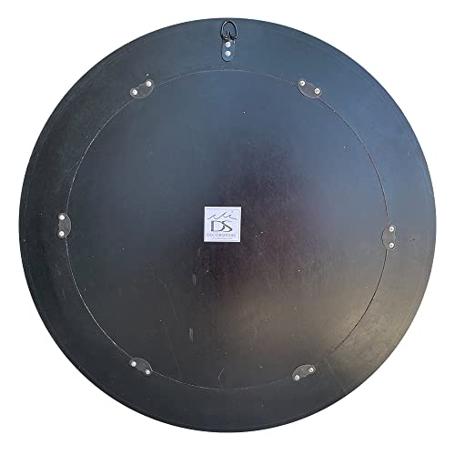 Decorshore 24-Inch Round Crackled Glass Mosaic Wall Mirror, Sapphire #TOP5