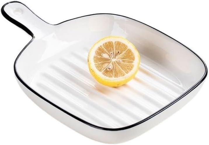 Baking Dishes Household Microwave Oven Baking Dish Baked Rice Plate Creative Special Ceramic Handle Tableware