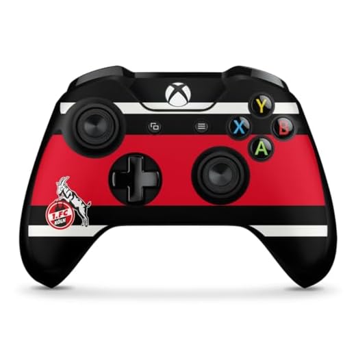 DeinDesign Skin kompatibel mit Microsoft Xbox One X Controller Folie Sticker 1. FC Köln Offizielles Lizenzprodukt Fußball