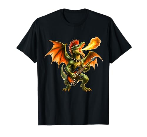 Punk Rock Dragon Epic Guitar Band Rock'n Roll Music Lover T-Shirt