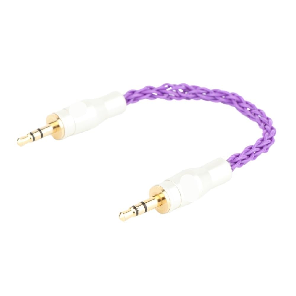 Câble auxiliaire audio HiFi plaqué argent 3,5 mm mâle vers 3,5 mm mâle 3,5 mm (E51601,1 m)