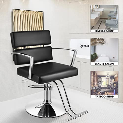 Artist Hand Barber Chair For Barbershop, Salon Chair For Hair Stylist With Heavy Duty Hydraulic Pump, 360 Degrees Rolling Swivel Stylist Chair Spa Beauty Equipment For Hair Stylist Women Man #TOP5