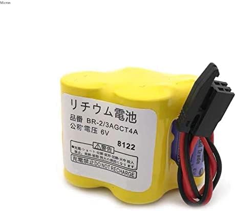 Miniatura 4 de 5 Pack Battery BR-23AGCT4A 6V 4400mAh PLC Battery for FANUC A98L-0031-0025,A06B-6114-K504 CNC System (5, Black Plug)