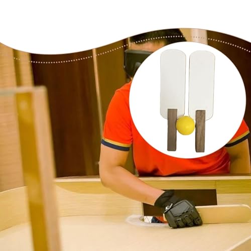 Menolana 2Pcs Sightless Table Tennis Racket Accessories Training Sturdy Professional Portable Sports Equipment Wood Ornament Beginner, 1 Ball - Thumbnail 5
