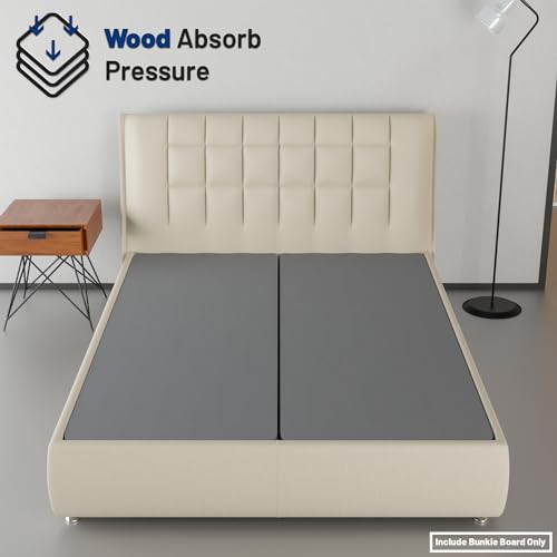 Queen Size Grey Fabric Bunkie Board for Mattress Support