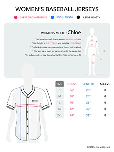 Hat And Beyond Womens Baseball Button Down Athletic Tee Short Sleeve Softball Jersey Active Plain Sport T Shirt (X-Large, 3Up01 Royal Blue/White) #TOP4