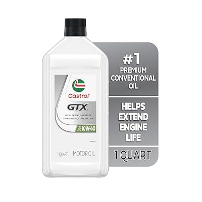 Castrol GTX 10W-40 Conventional Motor Oil, 1 Quart, Pack of 6